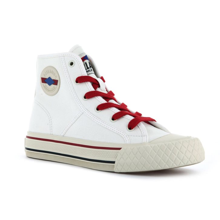 Palladium Palla Louvel High Tops Men's Sneakers White | UK M716-SXB